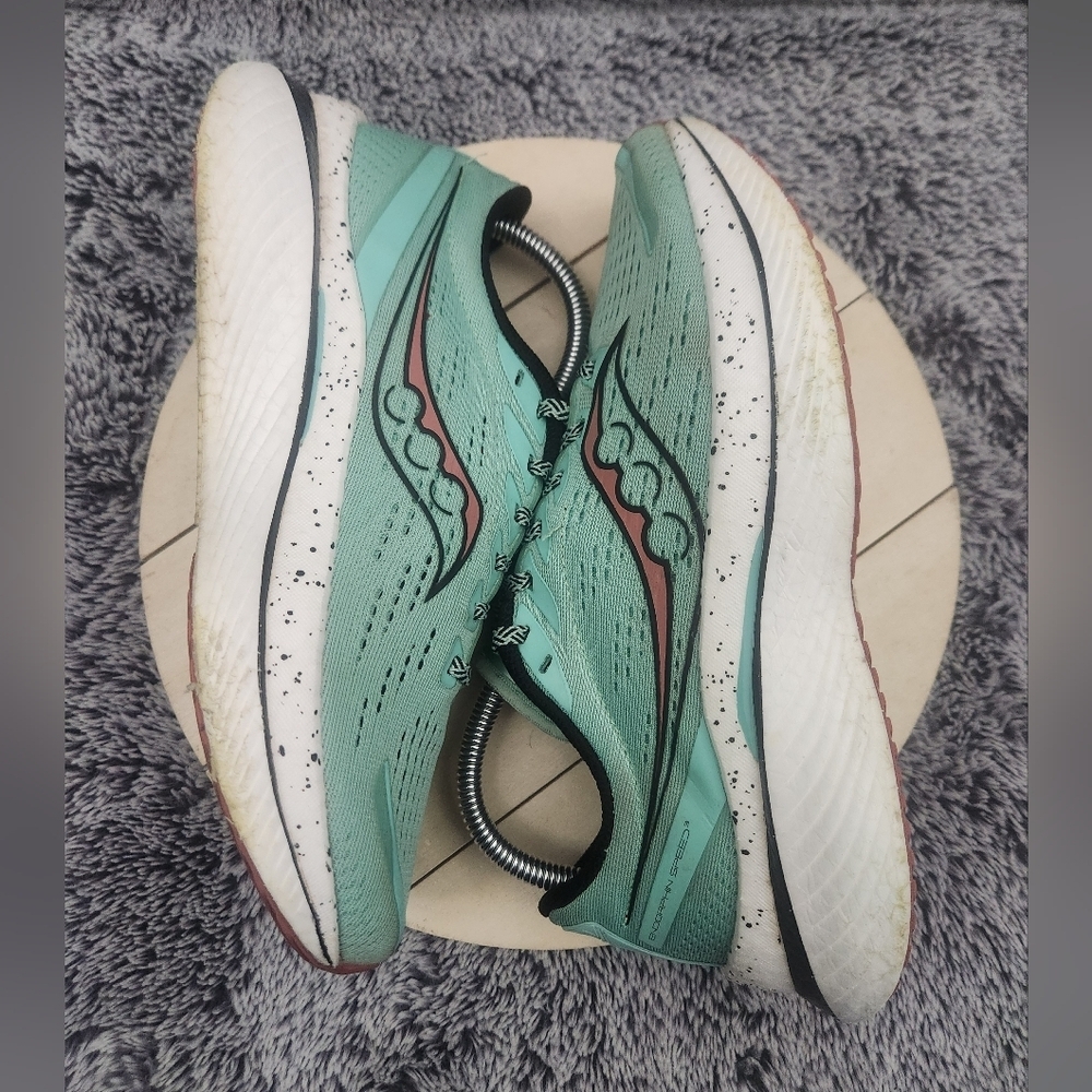 Saucony Endorphin Speed 3 Running Shoes, Sprig/Black, Women's Size 9 - Picture 6 of 9